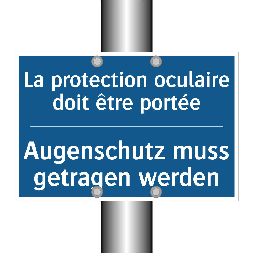 Augenschutz muss getragen werden /.../ - La protection oculaire doit être  /.../