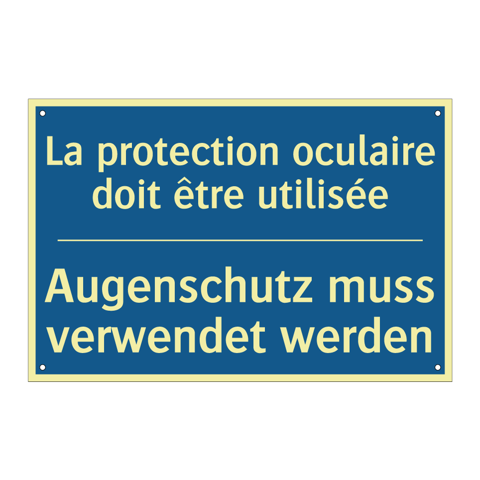 Augenschutz muss verwendet werden /.../ - La protection oculaire doit être  /.../