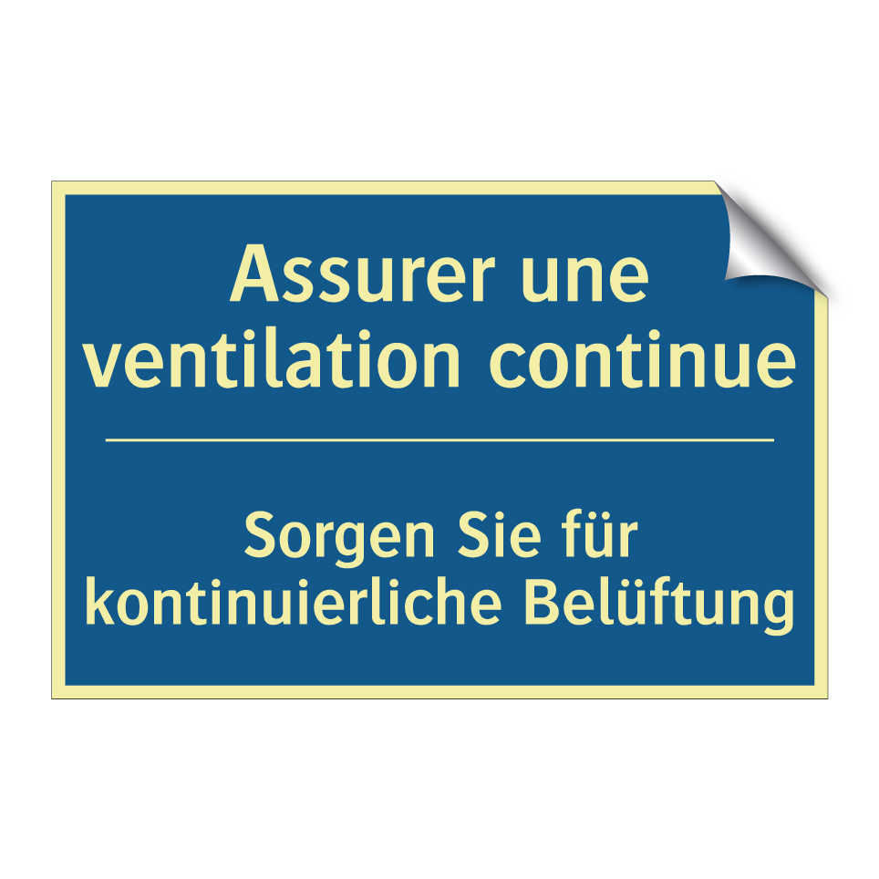 Sorgen Sie für kontinuierliche  /.../ - Assurer une ventilation continue /.../