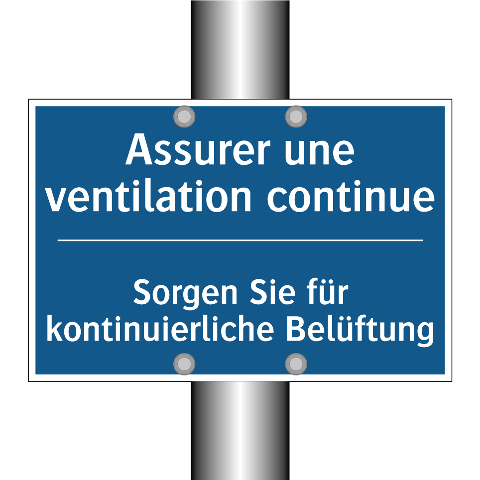 Sorgen Sie für kontinuierliche  /.../ - Assurer une ventilation continue /.../