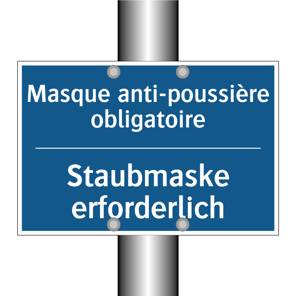 Staubmaske erforderlich - Masque anti-poussière obligatoire /.../
