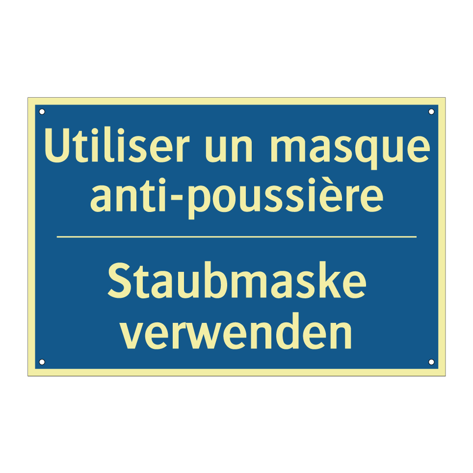 Staubmaske verwenden - Utiliser un masque anti-poussière /.../