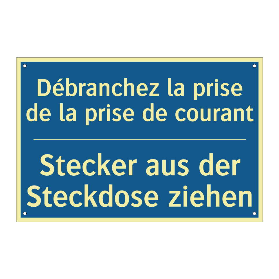 Stecker aus der Steckdose ziehen /.../ - Débranchez la prise de la prise  /.../