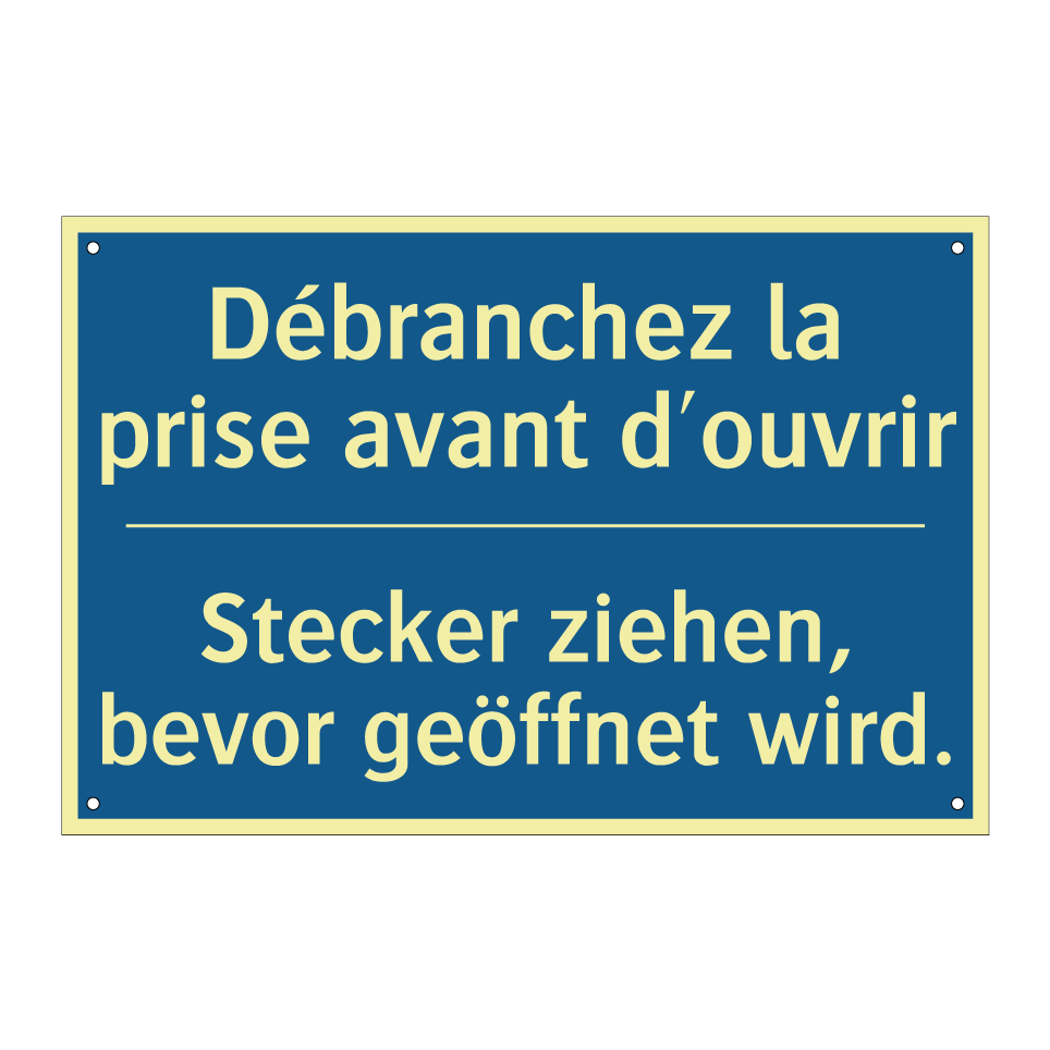 Stecker ziehen, bevor geöffnet  /.../ - Débranchez la prise avant d'ouvrir /.../