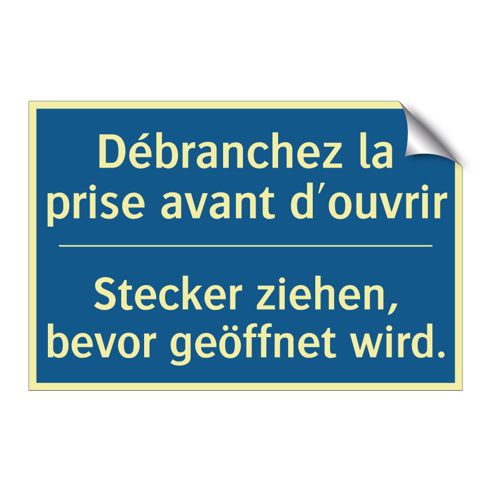 Stecker ziehen, bevor geöffnet  /.../ - Débranchez la prise avant d'ouvrir /.../