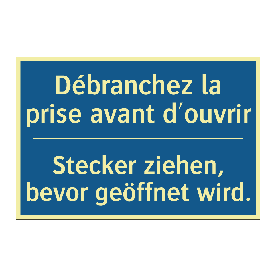 Stecker ziehen, bevor geöffnet  /.../ - Débranchez la prise avant d'ouvrir /.../
