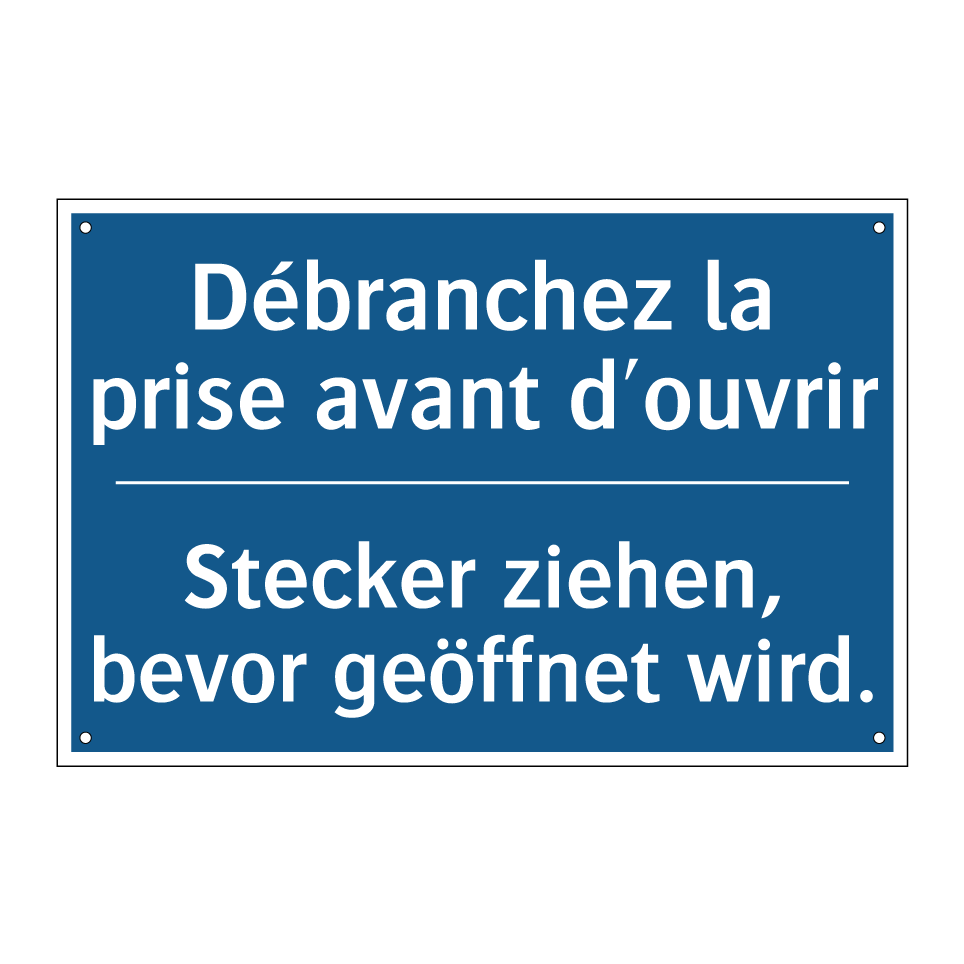 Stecker ziehen, bevor geöffnet  /.../ - Débranchez la prise avant d'ouvrir /.../