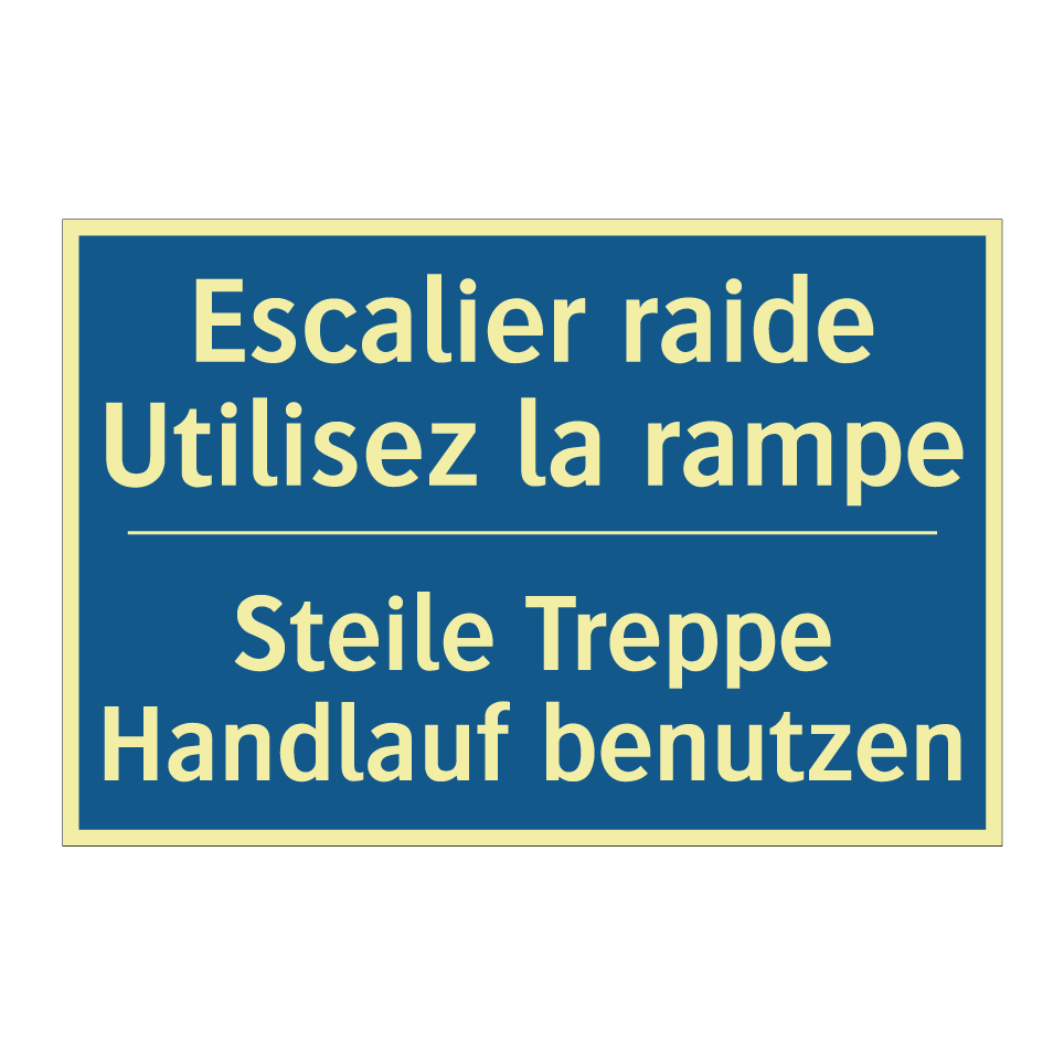 Steile Treppe Handlauf benutzen /.../ - Escalier raide Utilisez la rampe /.../