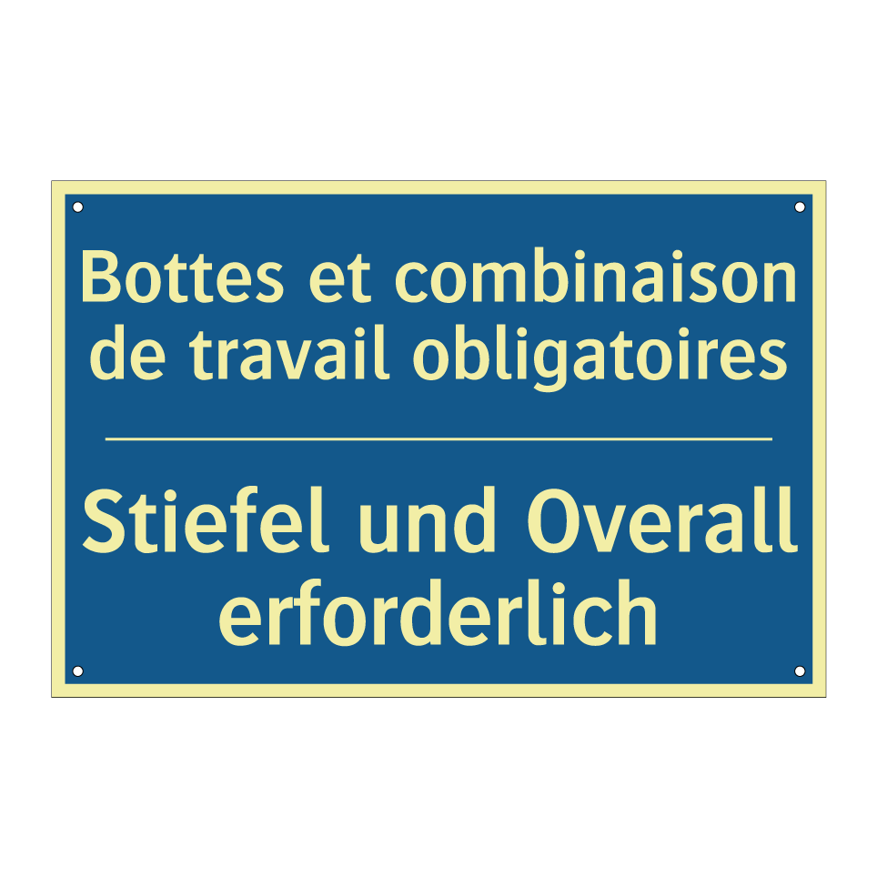 Stiefel und Overall erforderlich /.../ - Bottes et combinaison de travail  /.../