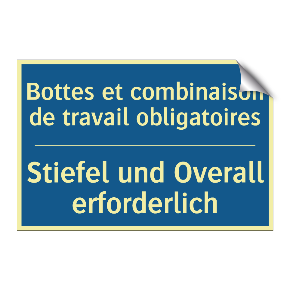 Stiefel und Overall erforderlich /.../ - Bottes et combinaison de travail  /.../