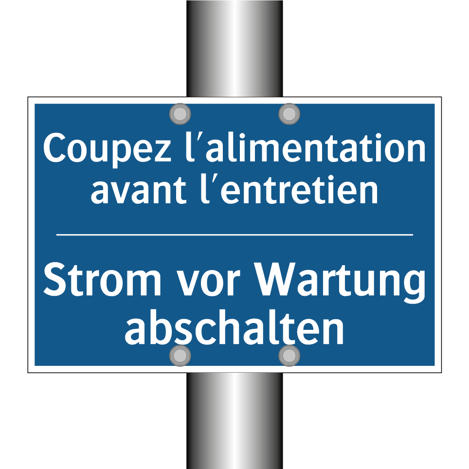 Strom vor Wartung abschalten - Coupez l'alimentation avant l'entretien /.../