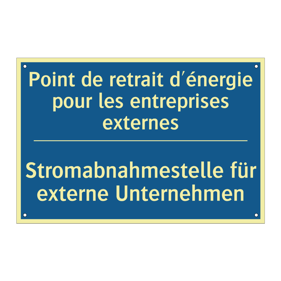 Stromabnahmestelle für externe  /.../ - Point de retrait d'énergie pour  /.../