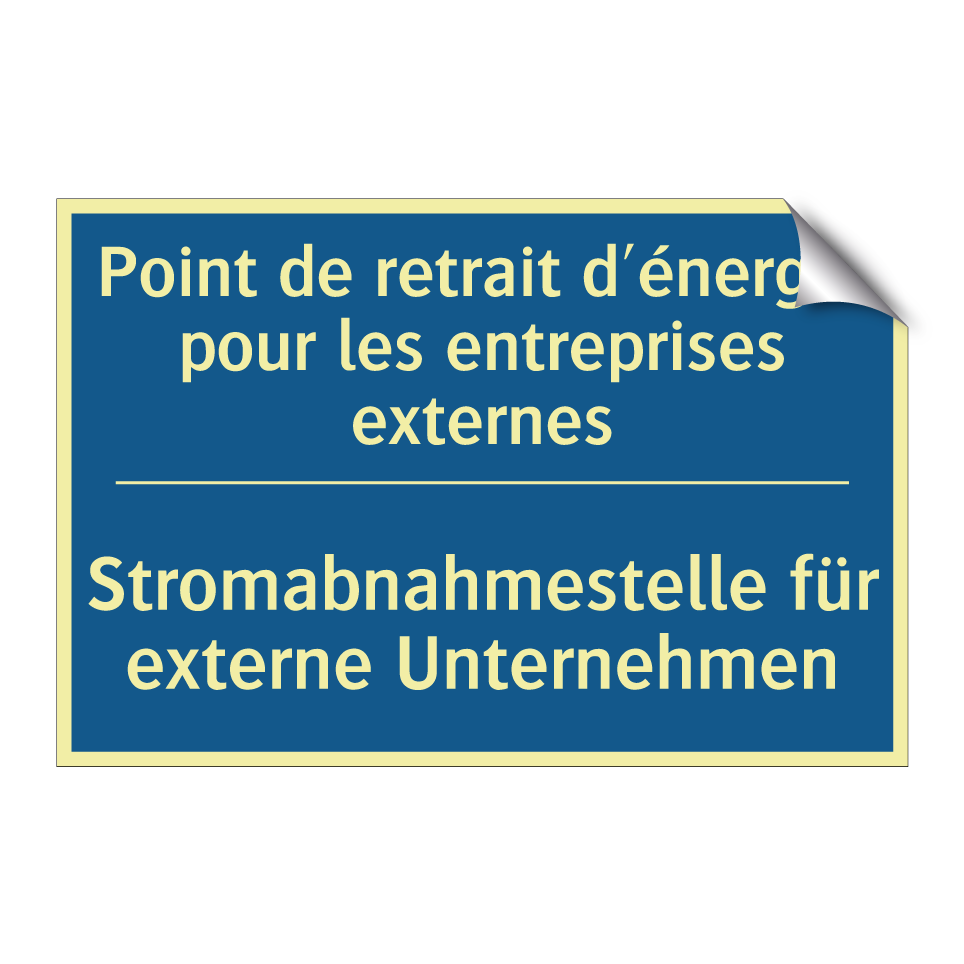 Stromabnahmestelle für externe  /.../ - Point de retrait d'énergie pour  /.../