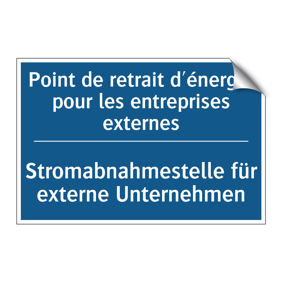 Stromabnahmestelle für externe  /.../ - Point de retrait d'énergie pour  /.../