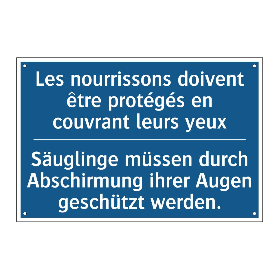 Säuglinge müssen durch Abschirmung  /.../ - Les nourrissons doivent être protégés  /.../