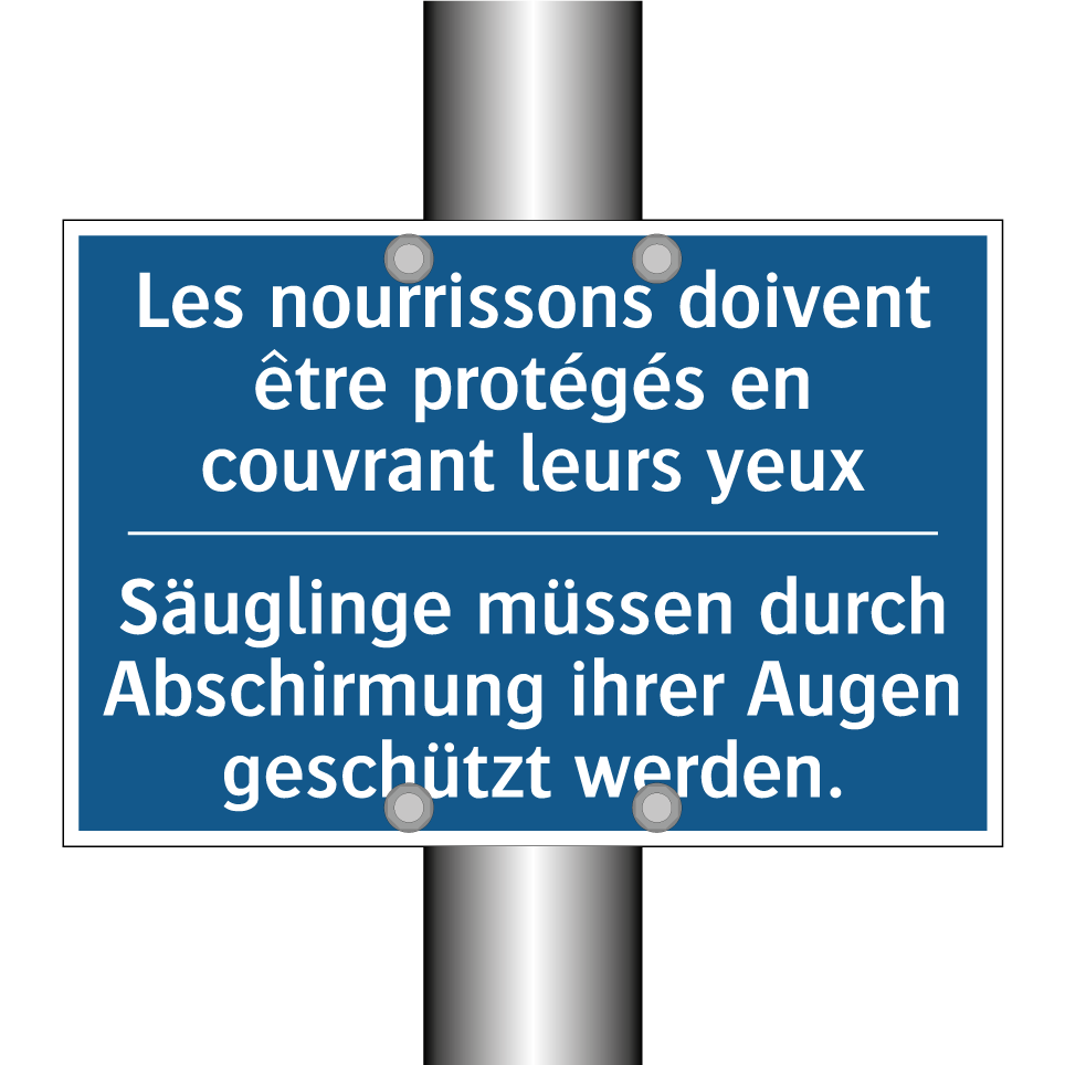 Säuglinge müssen durch Abschirmung  /.../ - Les nourrissons doivent être protégés  /.../