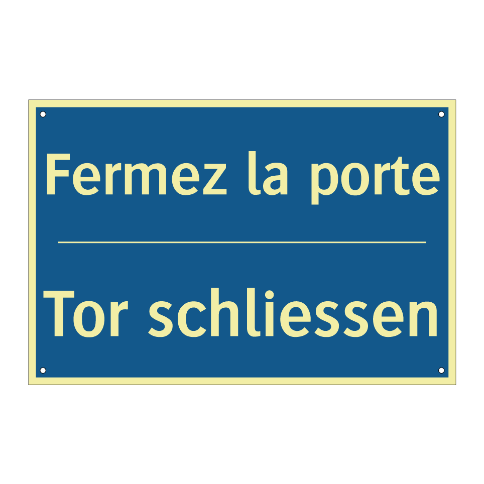 Tor schliessen - Fermez la porte