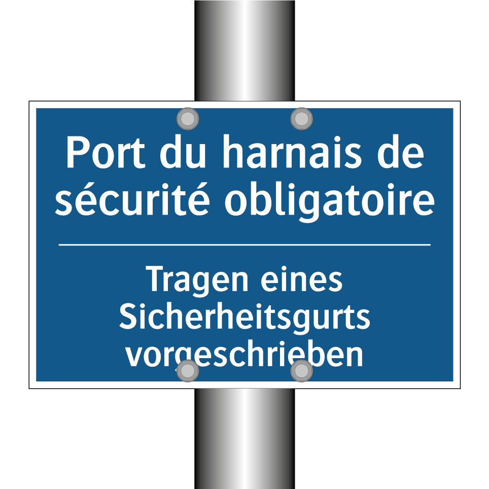 Tragen eines Sicherheitsgurts  /.../ - Port du harnais de sécurité obligatoire /.../
