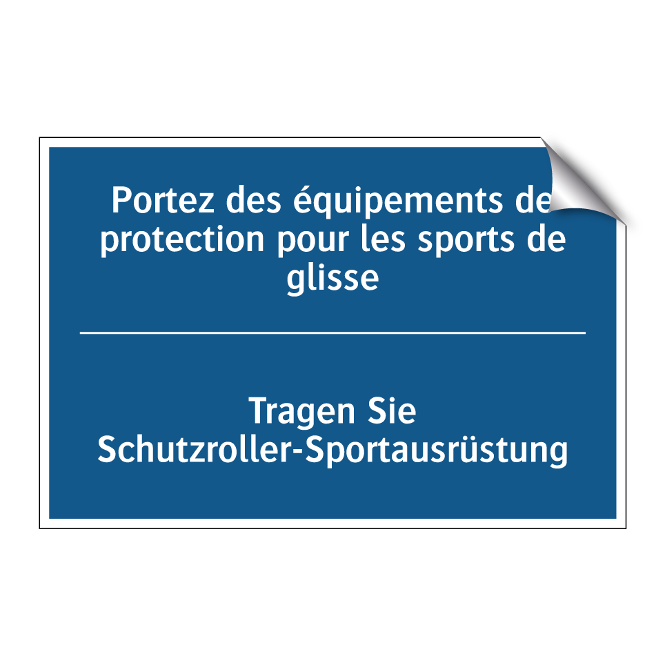 Tragen Sie Schutzroller-Sportausrüstung /.../ - Portez des équipements de protection  /.../
