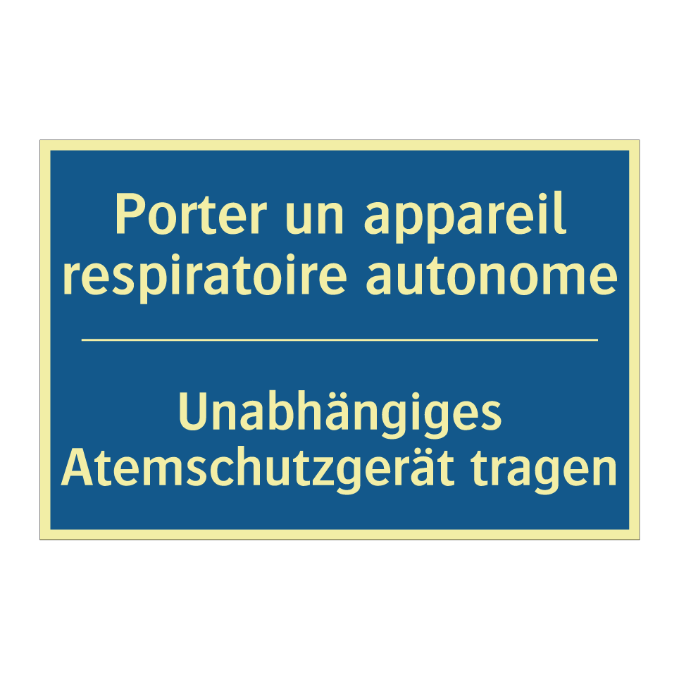 Unabhängiges Atemschutzgerät tragen /.../ - Porter un appareil respiratoire  /.../