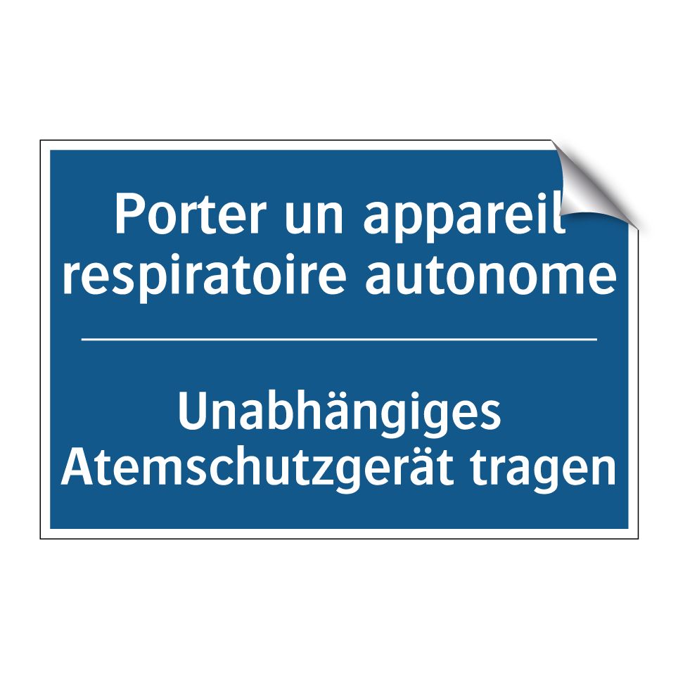 Unabhängiges Atemschutzgerät tragen /.../ - Porter un appareil respiratoire  /.../