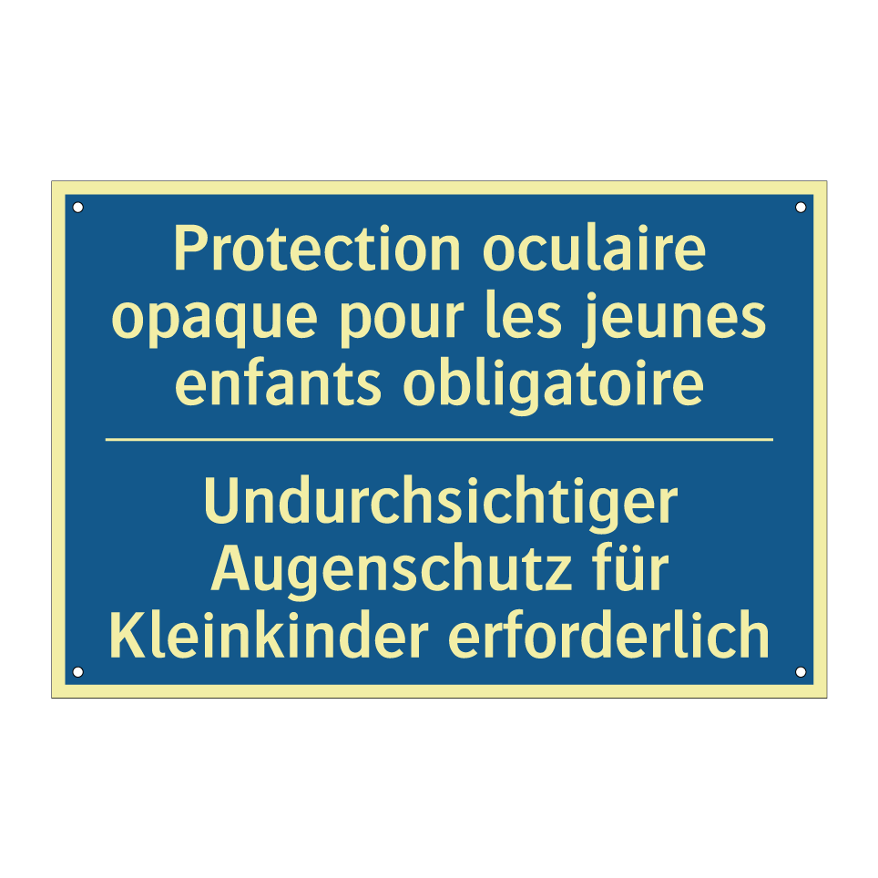 Undurchsichtiger Augenschutz für  /.../ - Protection oculaire opaque pour  /.../