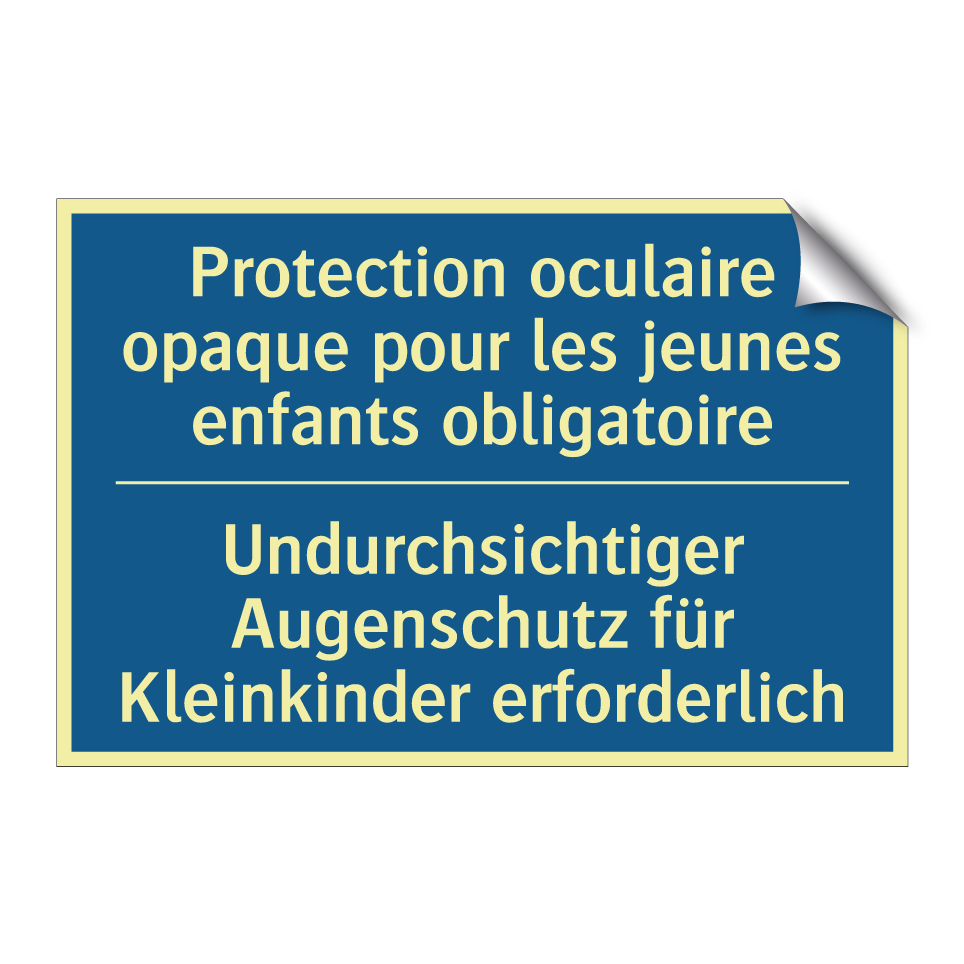 Undurchsichtiger Augenschutz für  /.../ - Protection oculaire opaque pour  /.../
