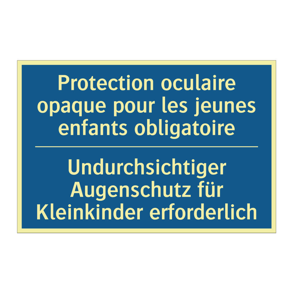 Undurchsichtiger Augenschutz für  /.../ - Protection oculaire opaque pour  /.../