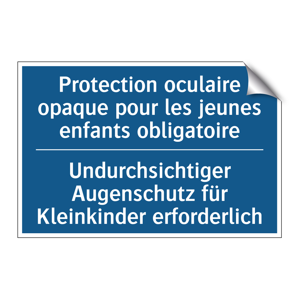 Undurchsichtiger Augenschutz für  /.../ - Protection oculaire opaque pour  /.../