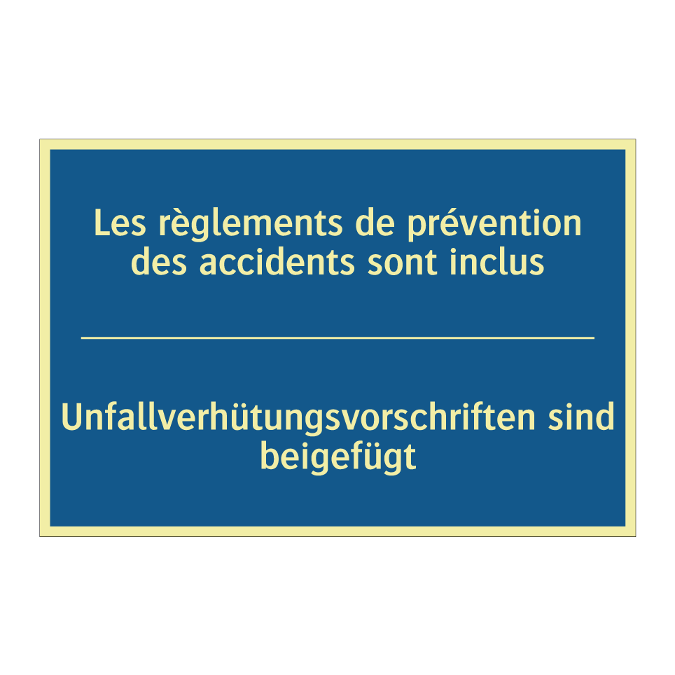 Unfallverhütungsvorschriften sind  /.../ - Les règlements de prévention des  /.../