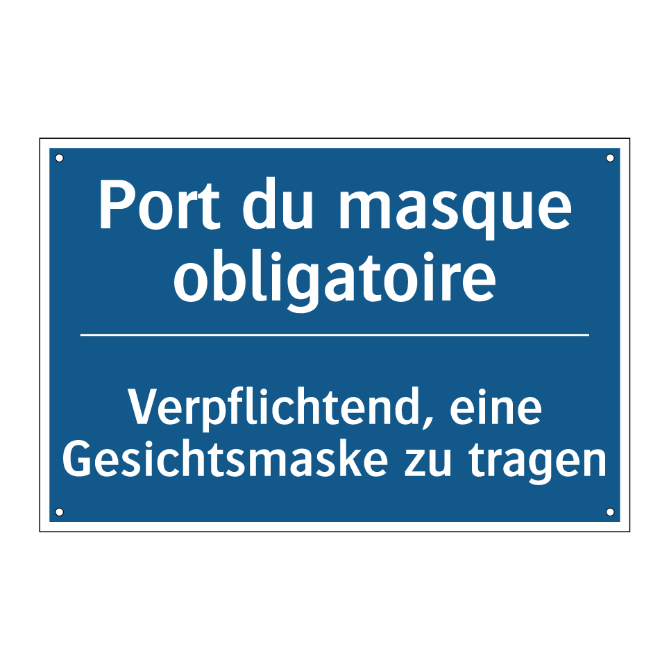 Verpflichtend, eine Gesichtsmaske  /.../ - Port du masque obligatoire