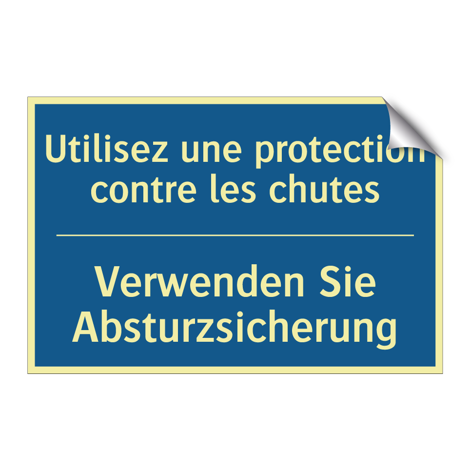 Verwenden Sie Absturzsicherung - Utilisez une protection contre  /.../
