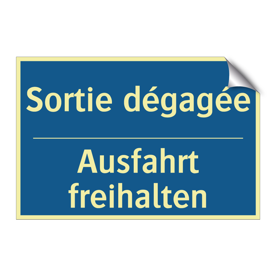 Ausfahrt freihalten - Sortie dégagée