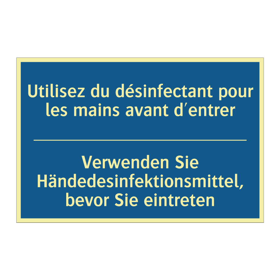 Verwenden Sie Händedesinfektionsmittel,  /.../ - Utilisez du désinfectant pour  /.../