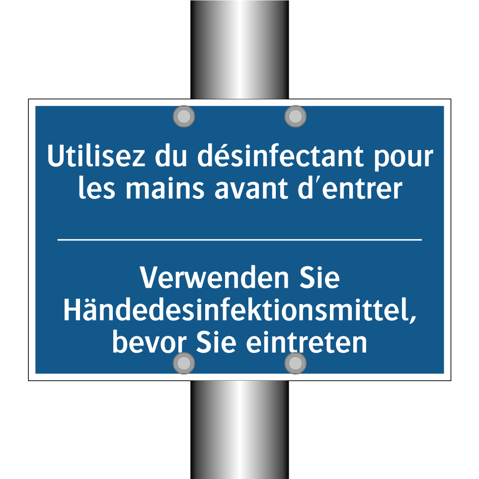 Verwenden Sie Händedesinfektionsmittel,  /.../ - Utilisez du désinfectant pour  /.../