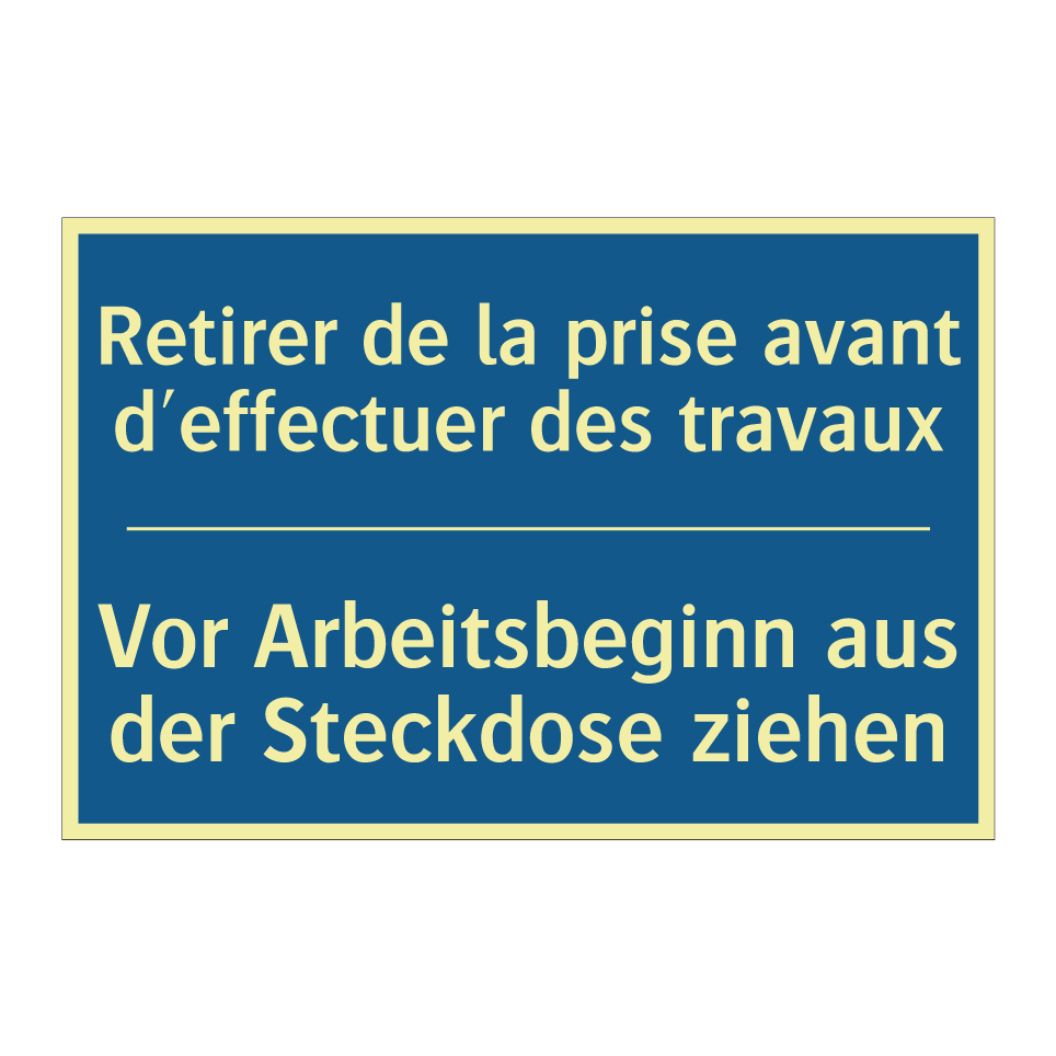 Vor Arbeitsbeginn aus der Steckdose  /.../ - Retirer de la prise avant d'effectuer  /.../