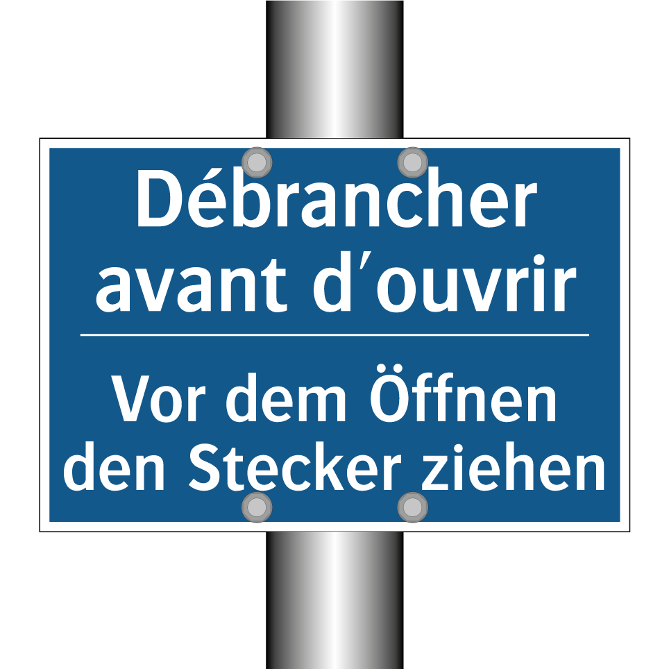 Vor dem Öffnen den Stecker ziehen /.../ - Débrancher avant d'ouvrir