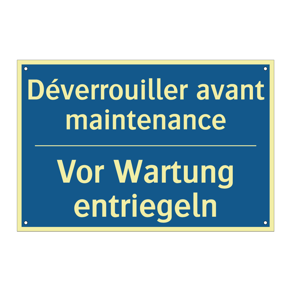 Vor Wartung entriegeln - Déverrouiller avant maintenance /.../