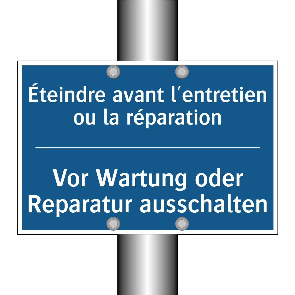 Vor Wartung oder Reparatur ausschalten /.../ - Éteindre avant l'entretien ou  /.../