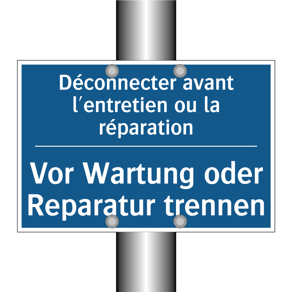 Vor Wartung oder Reparatur trennen /.../ - Déconnecter avant l'entretien  /.../