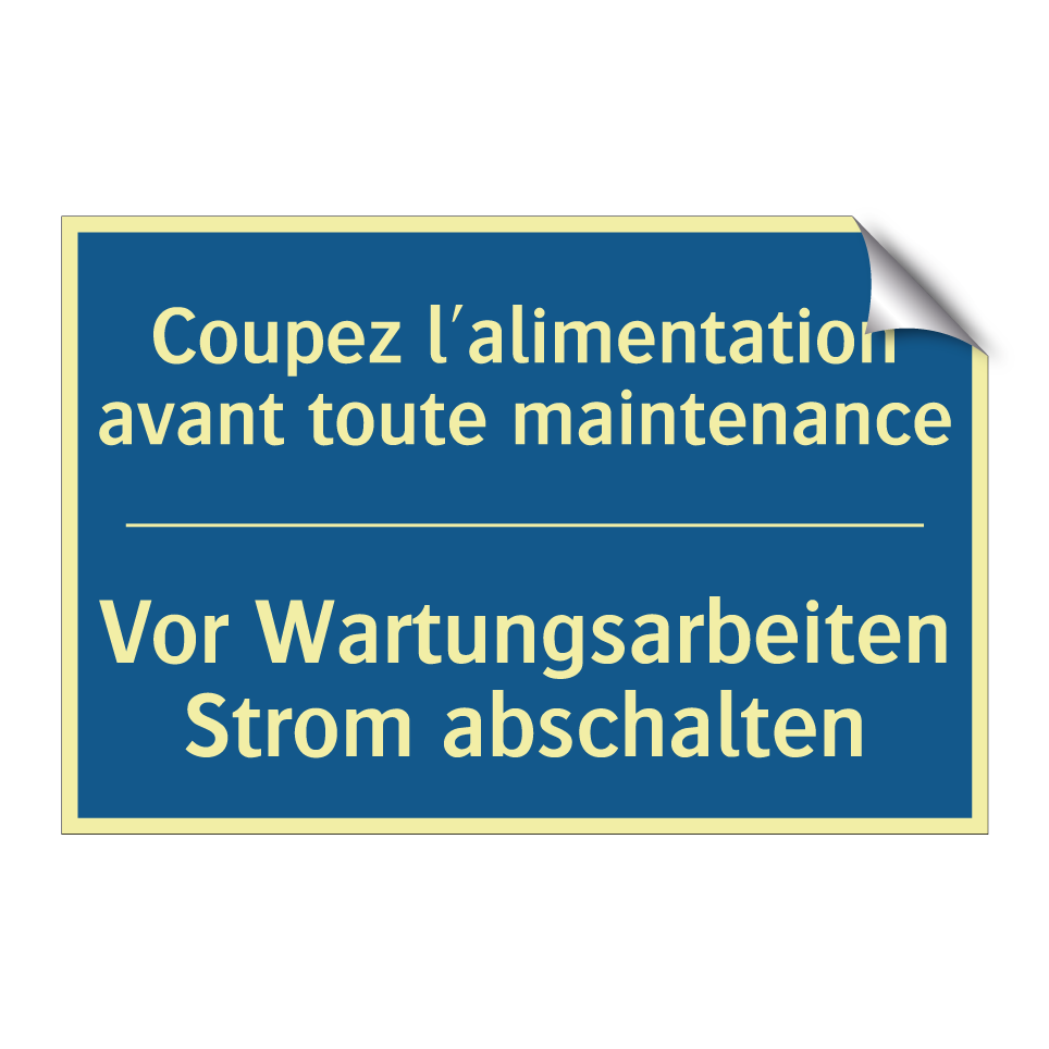 Vor Wartungsarbeiten Strom abschalten /.../ - Coupez l'alimentation avant toute  /.../