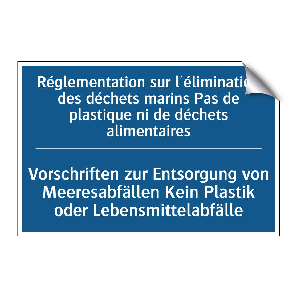 Vorschriften zur Entsorgung von  /.../ - Réglementation sur l'élimination  /.../