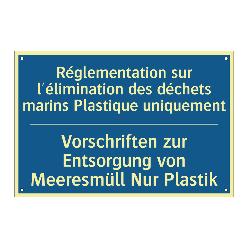 Vorschriften zur Entsorgung von  /.../ - Réglementation sur l'élimination  /.../