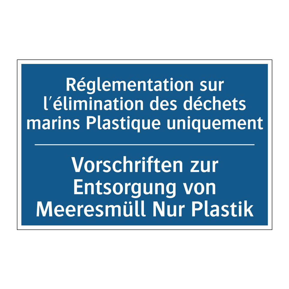Vorschriften zur Entsorgung von  /.../ - Réglementation sur l'élimination  /.../