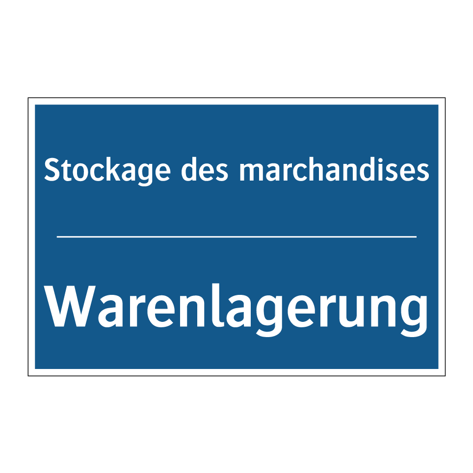 Warenlagerung - Stockage des marchandises