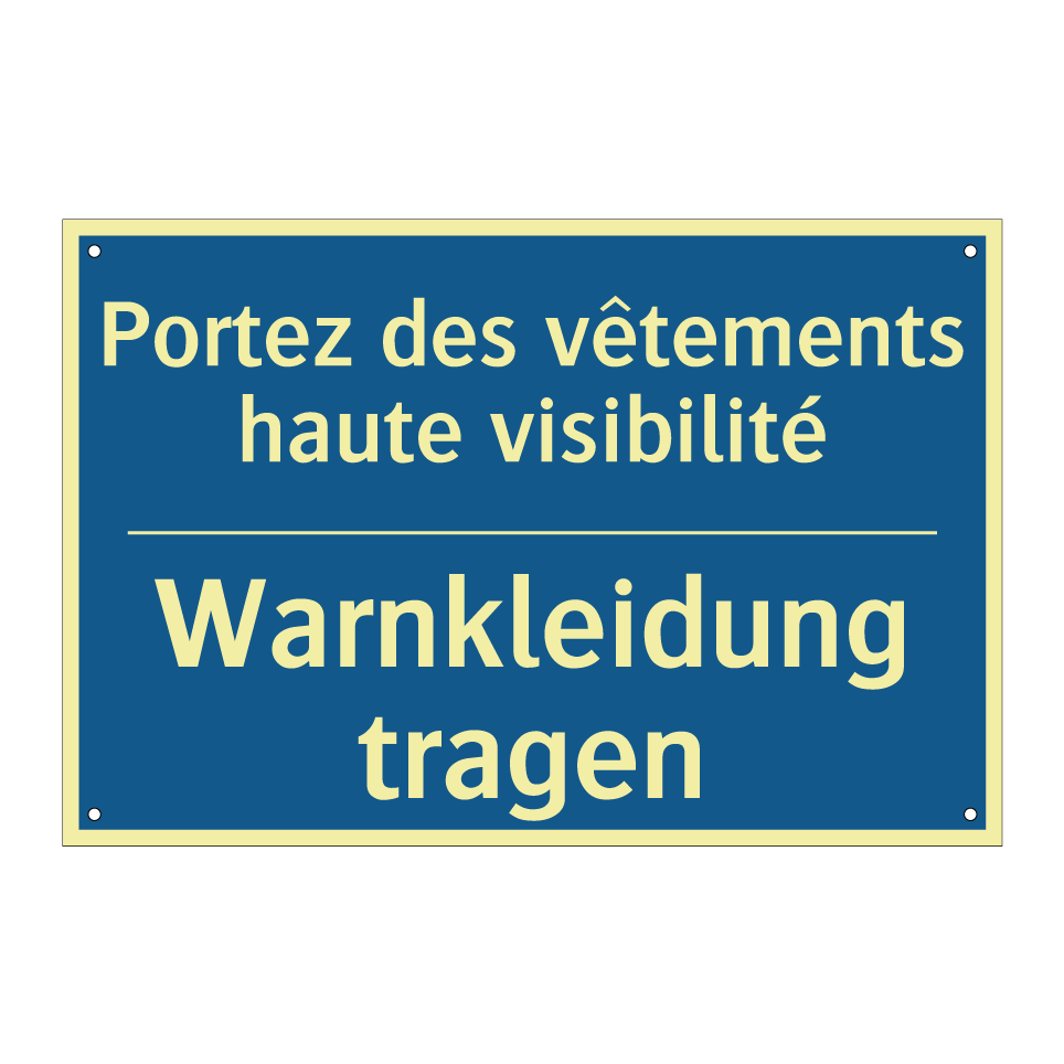Warnkleidung tragen - Portez des vêtements haute visibilité /.../