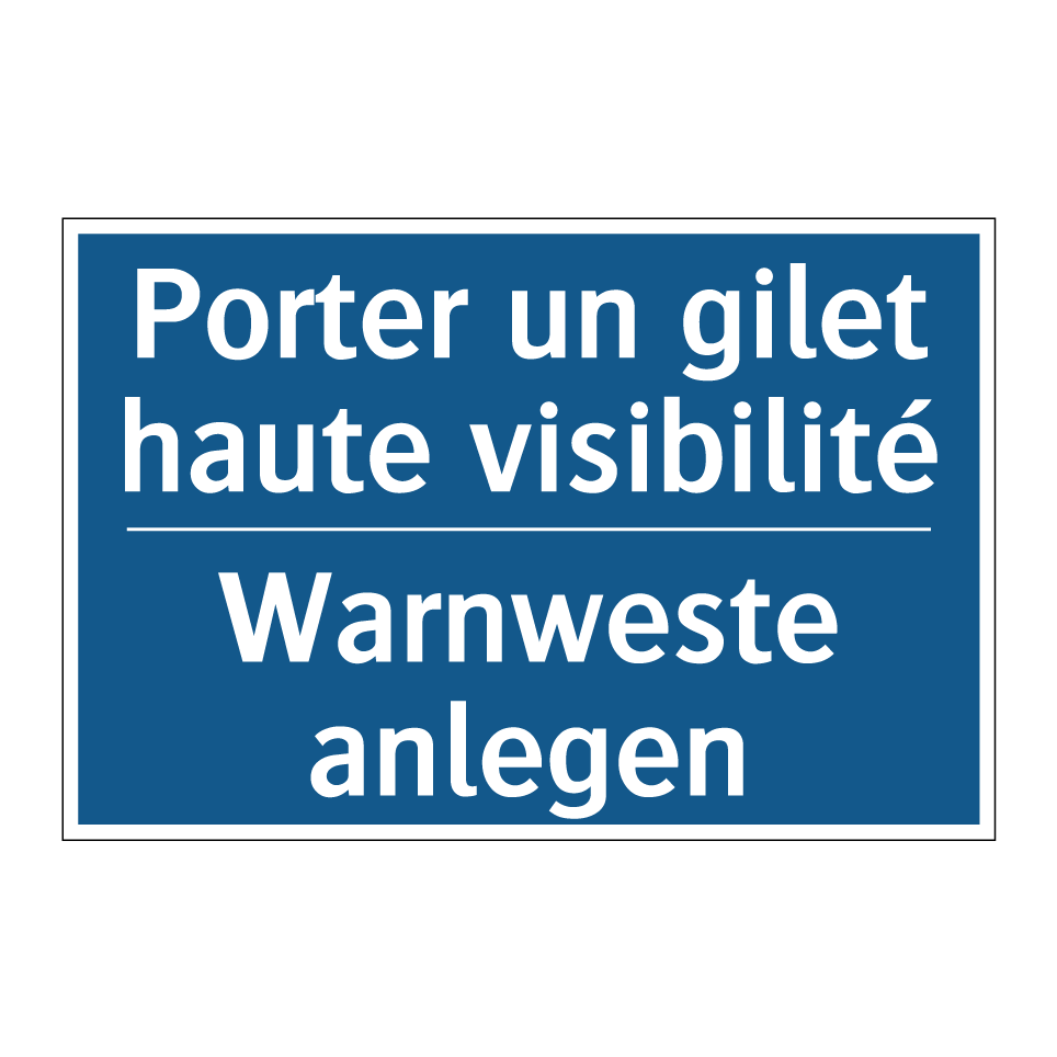 Warnweste anlegen - Porter un gilet haute visibilité /.../