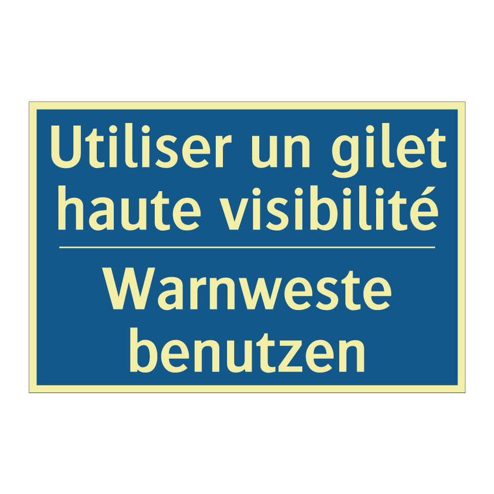 Warnweste benutzen - Utiliser un gilet haute visibilité /.../