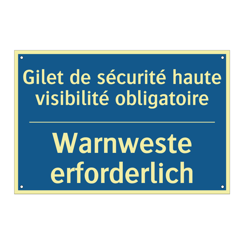 Warnweste erforderlich - Gilet de sécurité haute visibilité  /.../