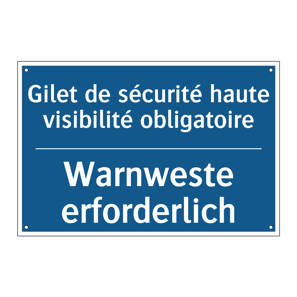 Warnweste erforderlich - Gilet de sécurité haute visibilité  /.../
